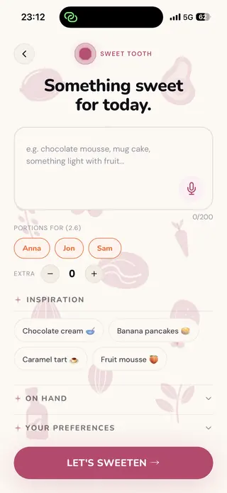 Sweet Tooth screen: a field for a sweet craving and ready-made inspirations